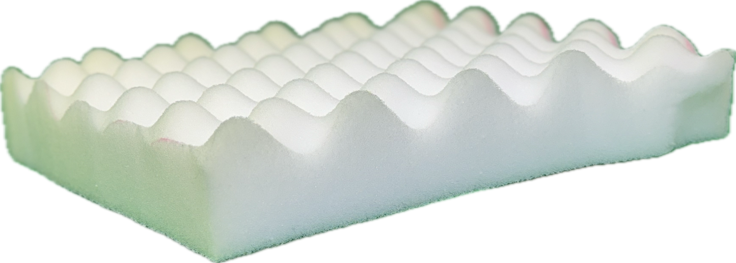 2" 1830 Convoluted "Egg Crate" Poly foam 2"/1"